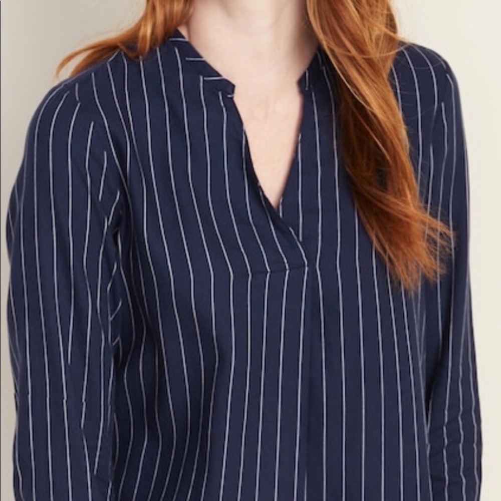 Women’s Old Navy Relaxed Striped Long Sleeve Shirt
